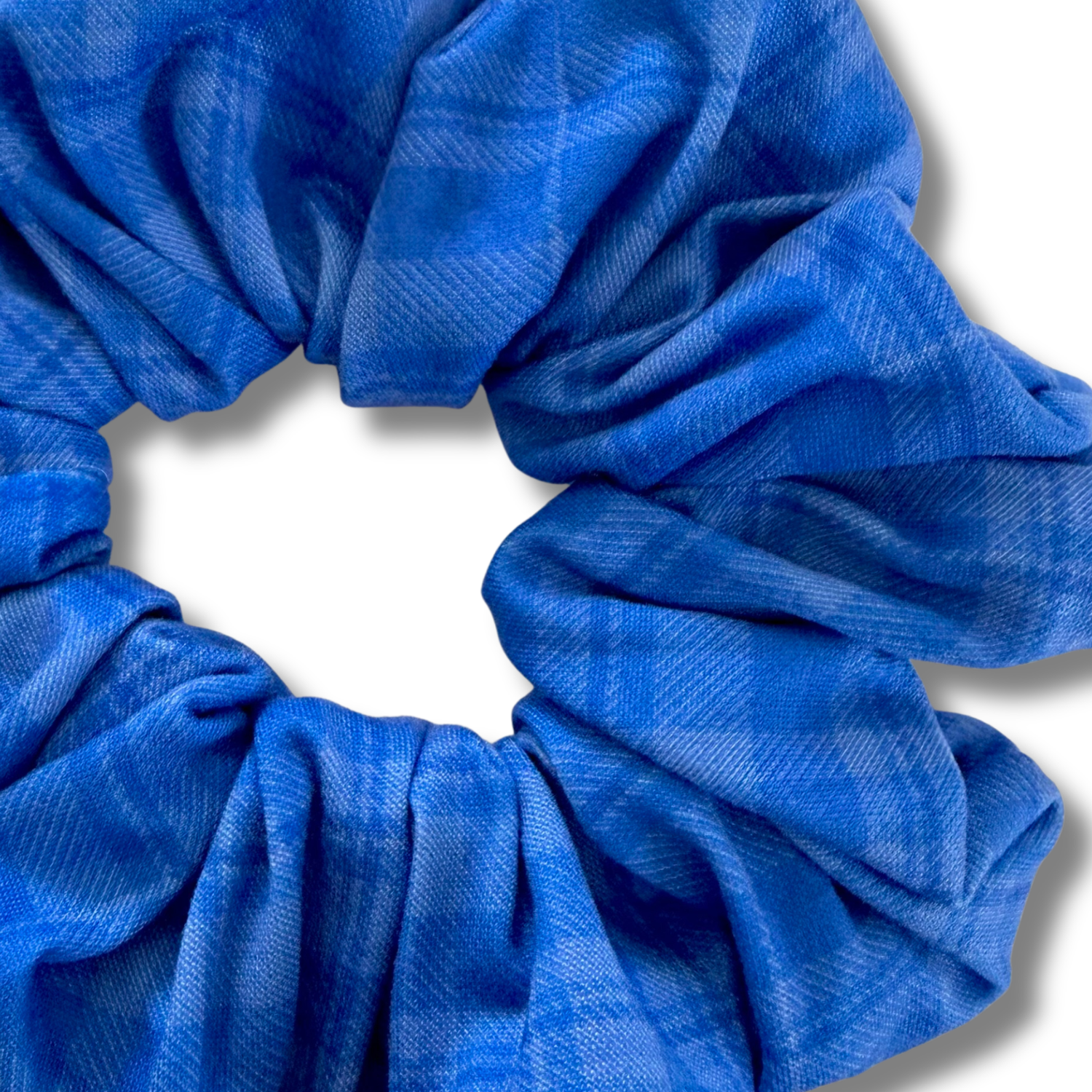 Blue Plaid Scrunchie Sewing Sweethearts