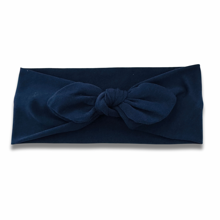 Navy Sweetheart Headband (or removable tie option)