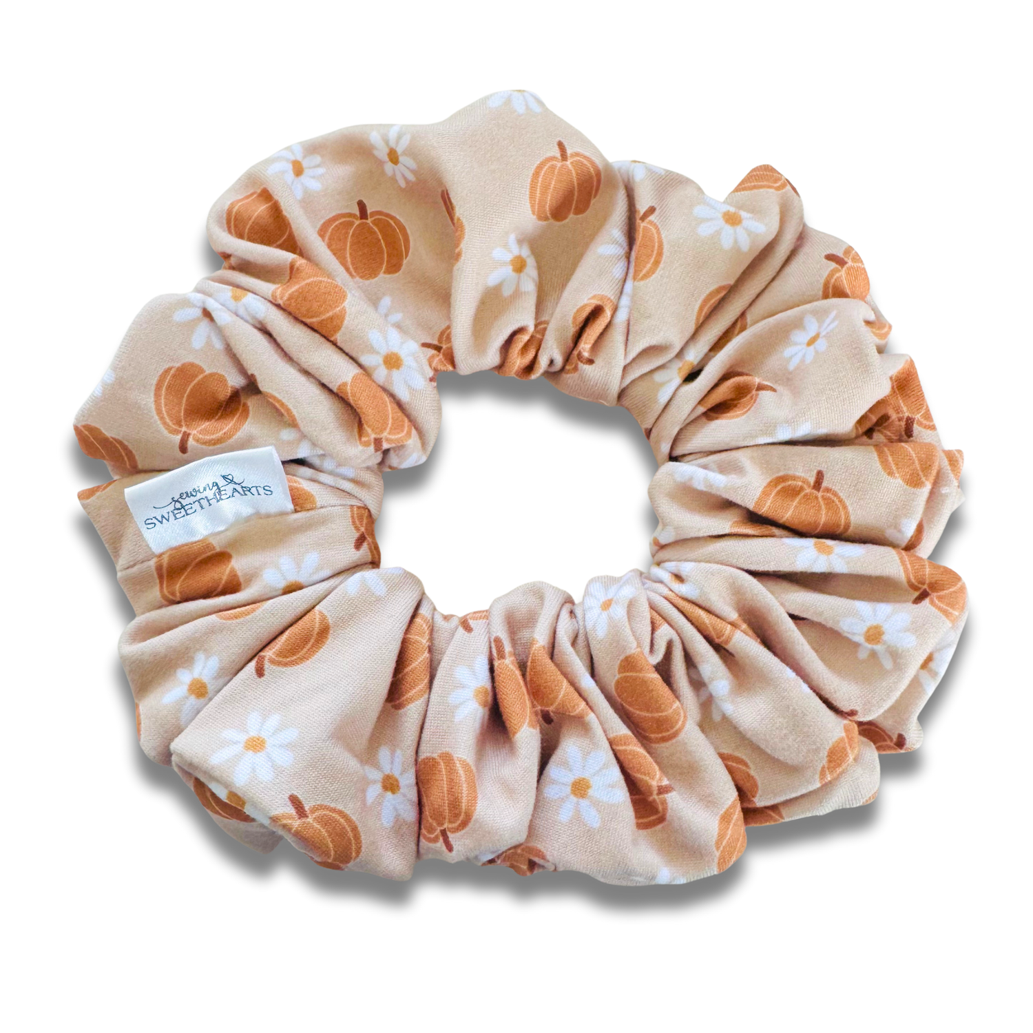 Pumpkins & Daisies Scrunchie Sewing Sweethearts