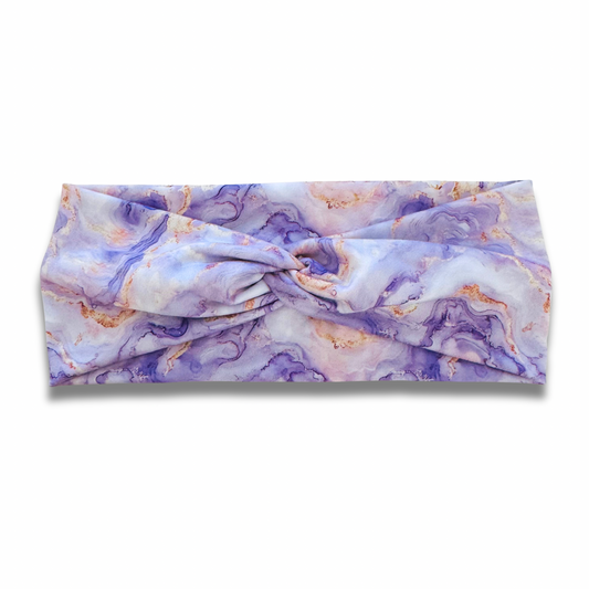 Purple Marble Sweetheart Headband (or removable tie option) Sewing Sweethearts Sweetheart
