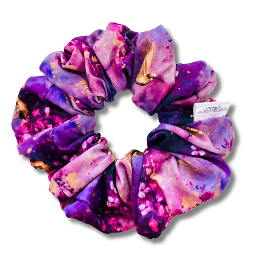 Violet Hummingbird Scrunchie Sewing Sweethearts