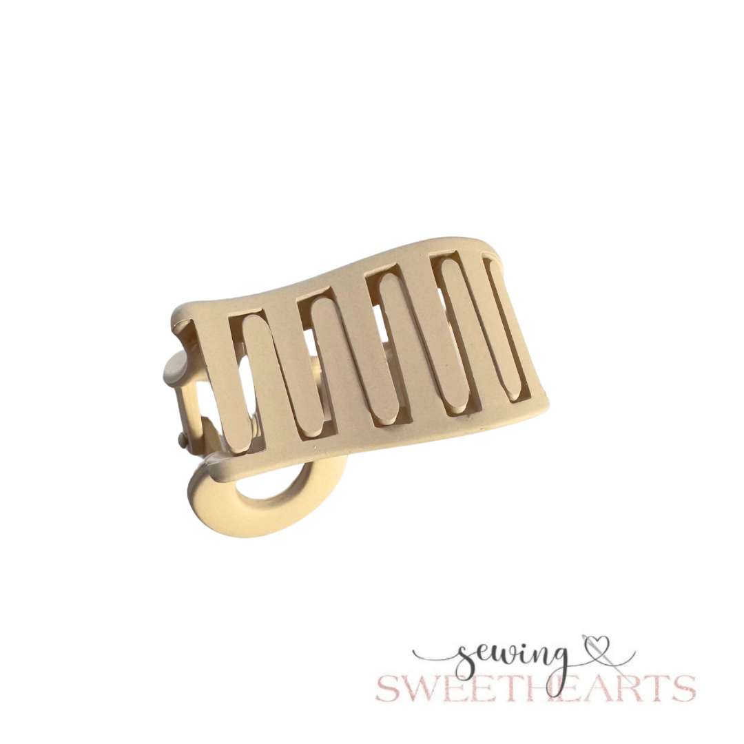 Heart Claw Clip Sewing Sweethearts Tan