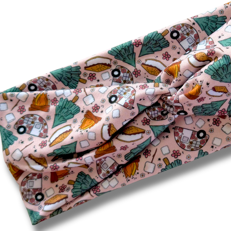 Summer Camping Sweetheart Headband (or removable tie option) Sewing Sweethearts