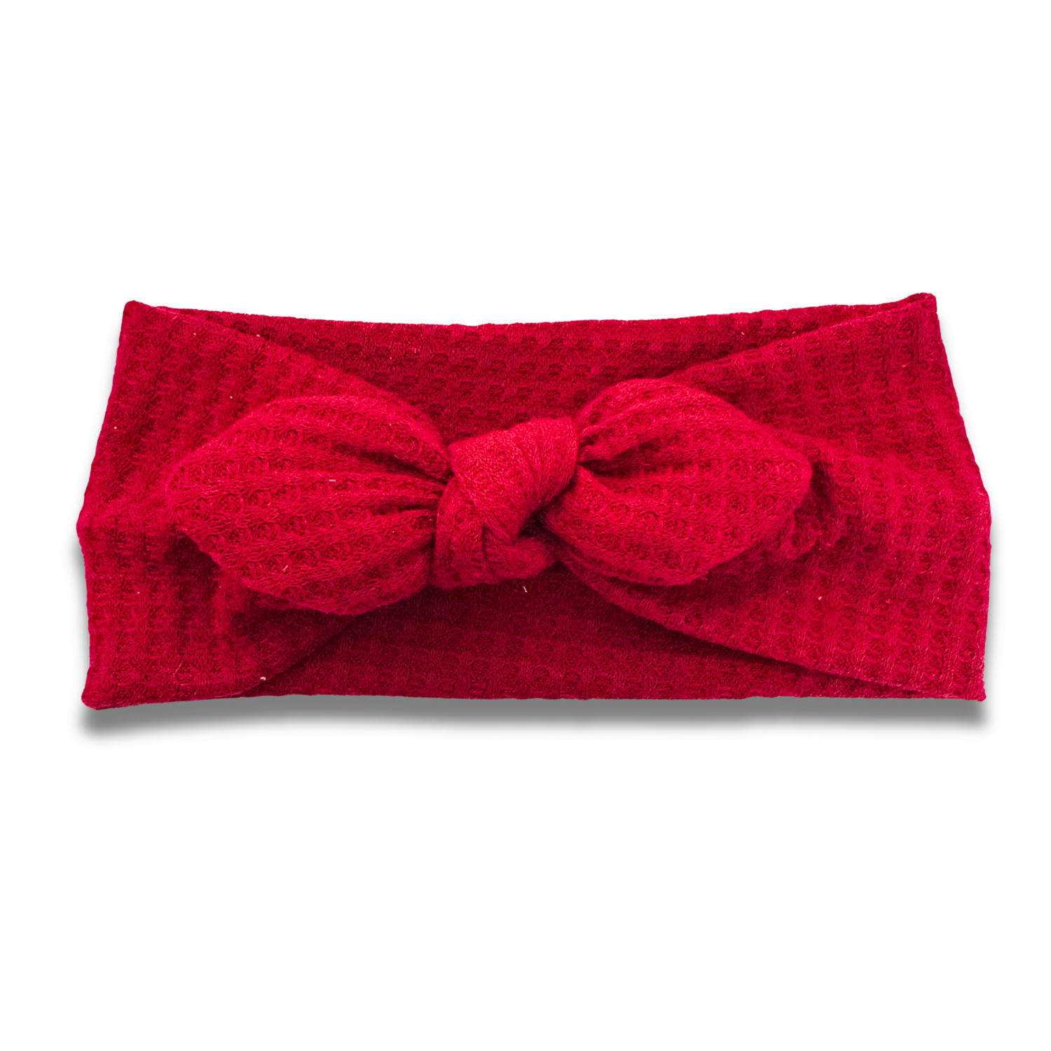Red Waffle Knit Sweetheart Headband (or removable tie option) Sewing Sweethearts Sweetheart with Removable Tie