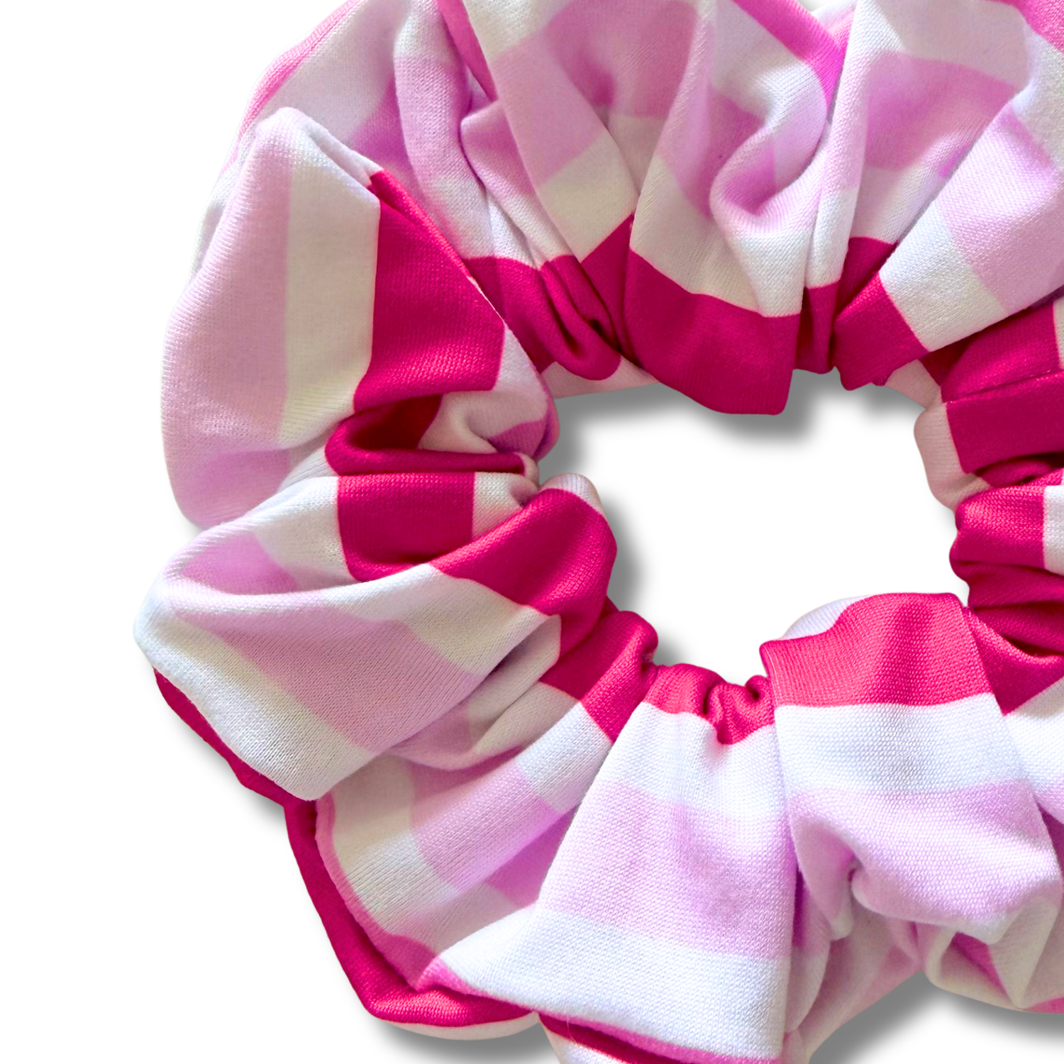Fuchsia Stripes Scrunchie Sewing Sweethearts