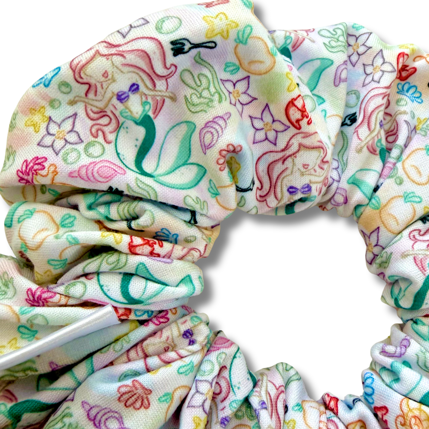 Mermaid Princess Outline Scrunchie Sewing Sweethearts