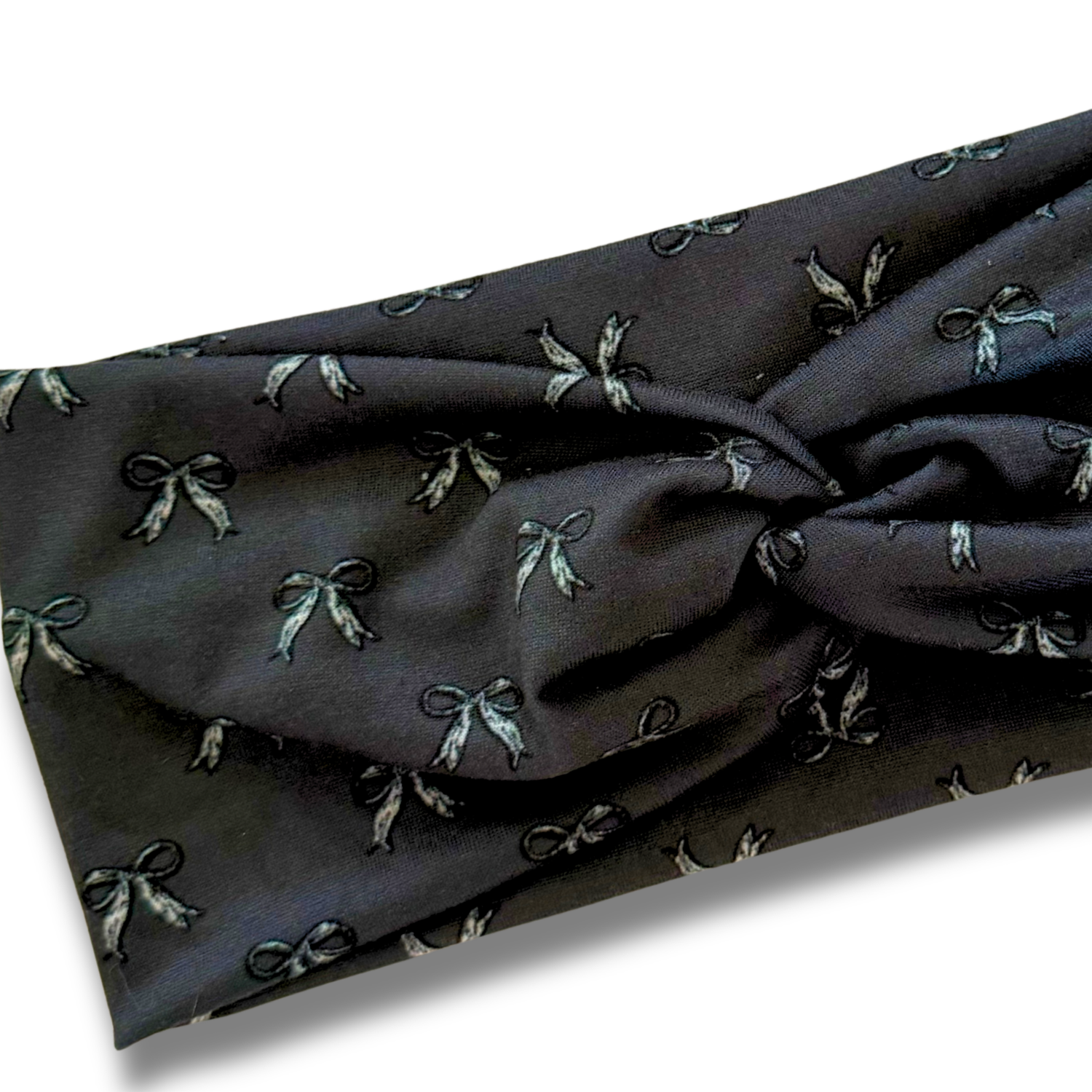 Black Bows Sweetheart Headband (or removable tie option) Sewing Sweethearts