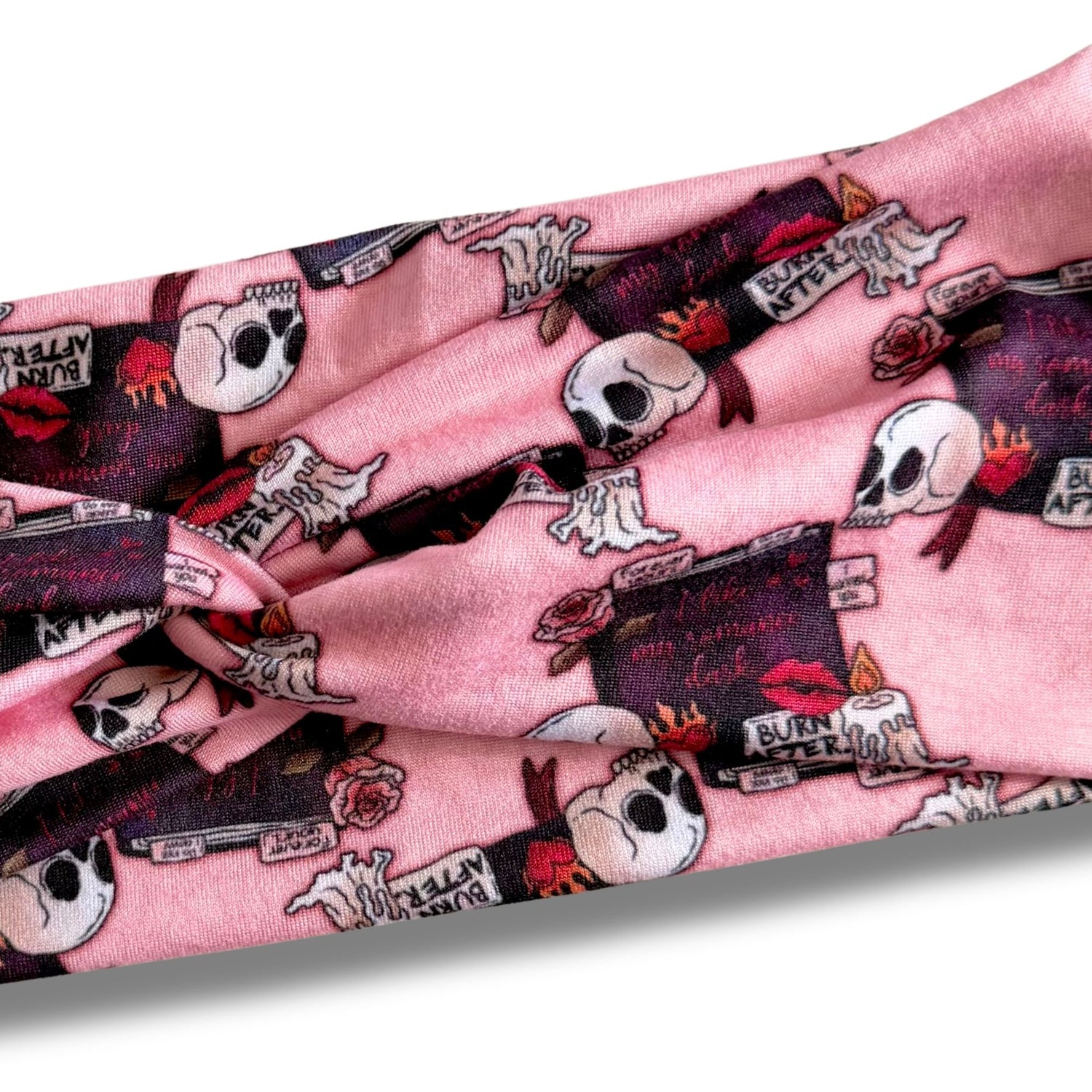 I Like My Romance Dark Sweetheart Headband (or removable tie option) Sewing Sweethearts