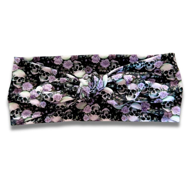 Skull Garden Sweetheart Headband (or removable tie option) Sewing Sweethearts Sweetheart with Removable Tie