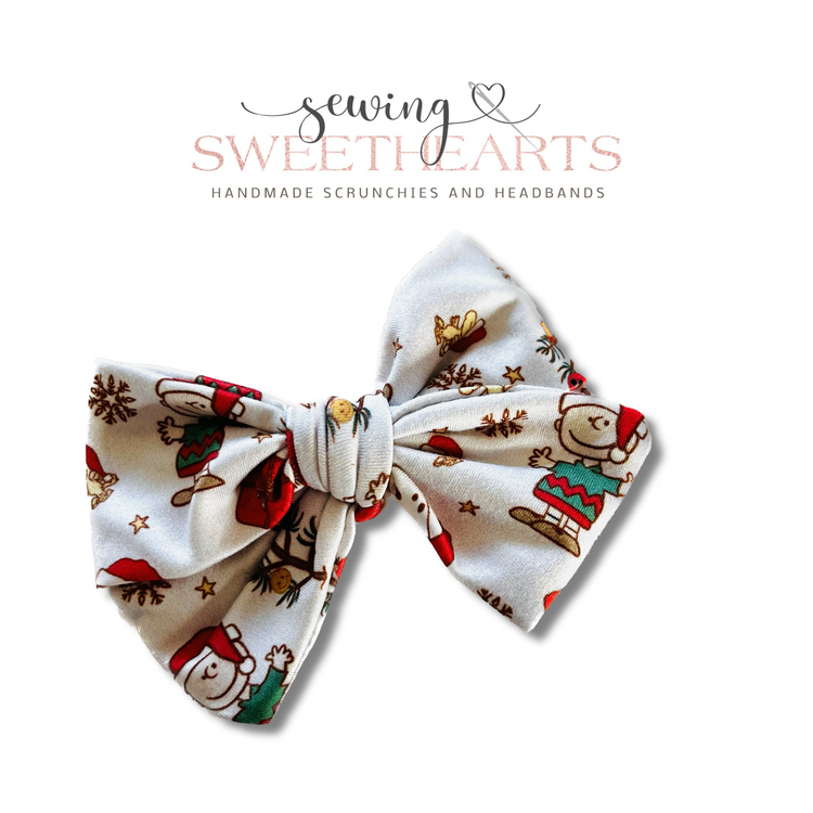 Peanuts Christmas Crew Bow  Sewing Sweethearts   
