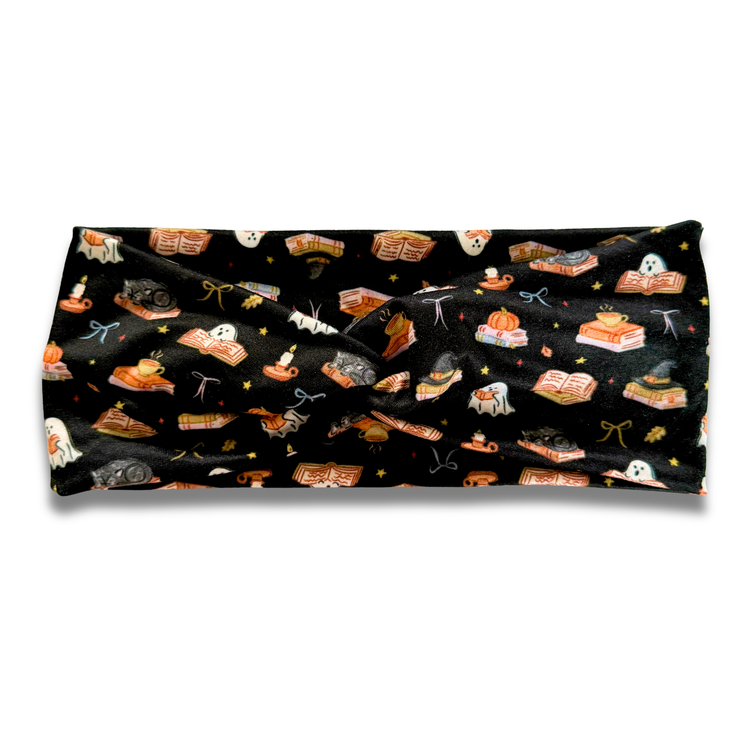 Fall Reading Sweetheart Headband (or removable tie option) Sewing Sweethearts Sweetheart