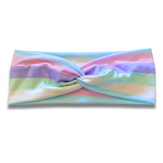 Pastel Stripes Sweetheart Headband (or removable tie option) Sewing Sweethearts Sweetheart
