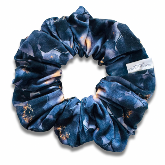 Grey Florals Scrunchie Sewing Sweethearts