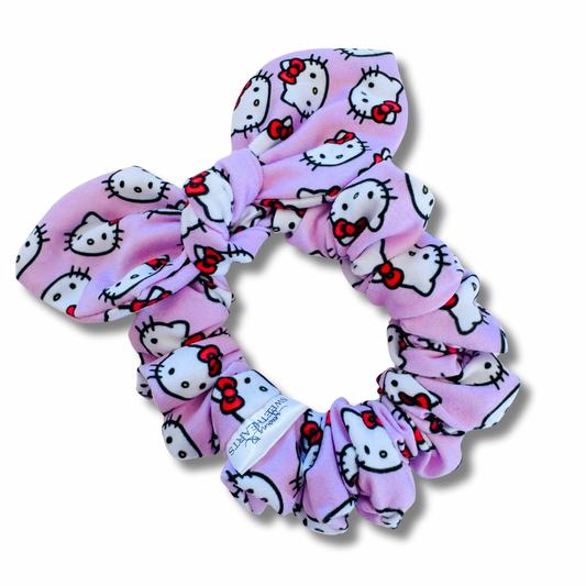 Kitty Bow Scrunchie Sewing Sweethearts