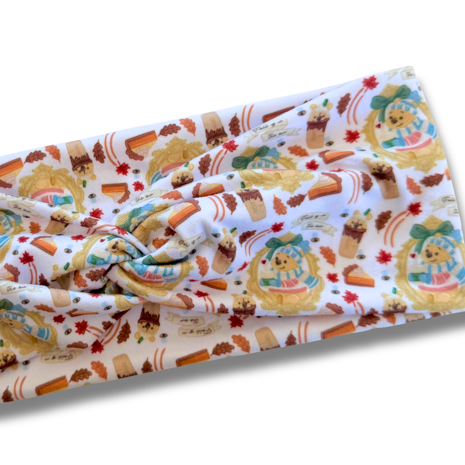 Fall Bear (v.2) Sweetheart Headband (or removable tie option) Sewing Sweethearts