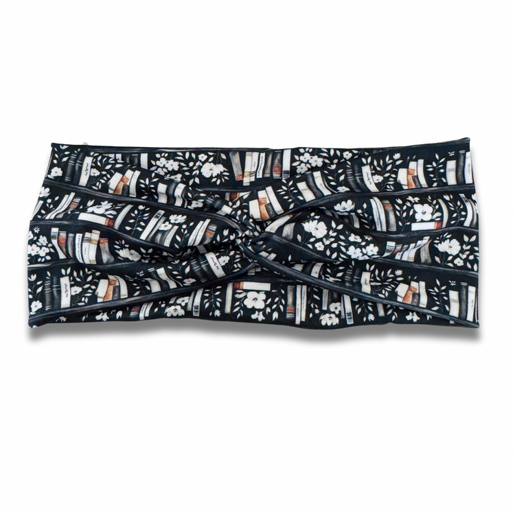 Winter Library Sweetheart Headband (or removable tie option)