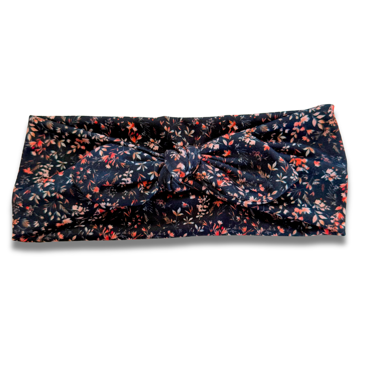 Autumn Wildflowers Sweetheart Headband (or removable tie option) Sewing Sweethearts Sweetheart with Removable Tie