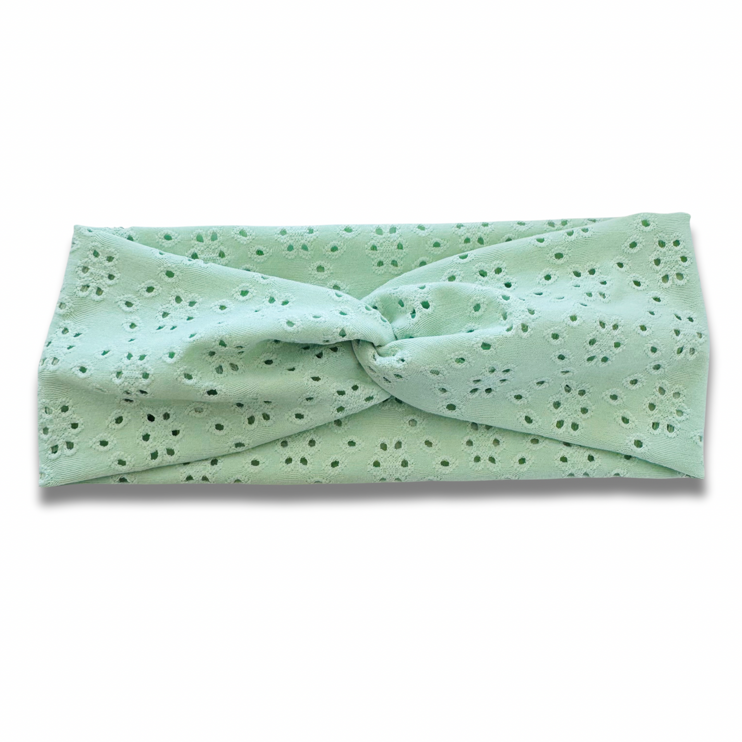 Minty Sage Eyelet Sweetheart Headband (or removable tie option) Sewing Sweethearts Sweetheart