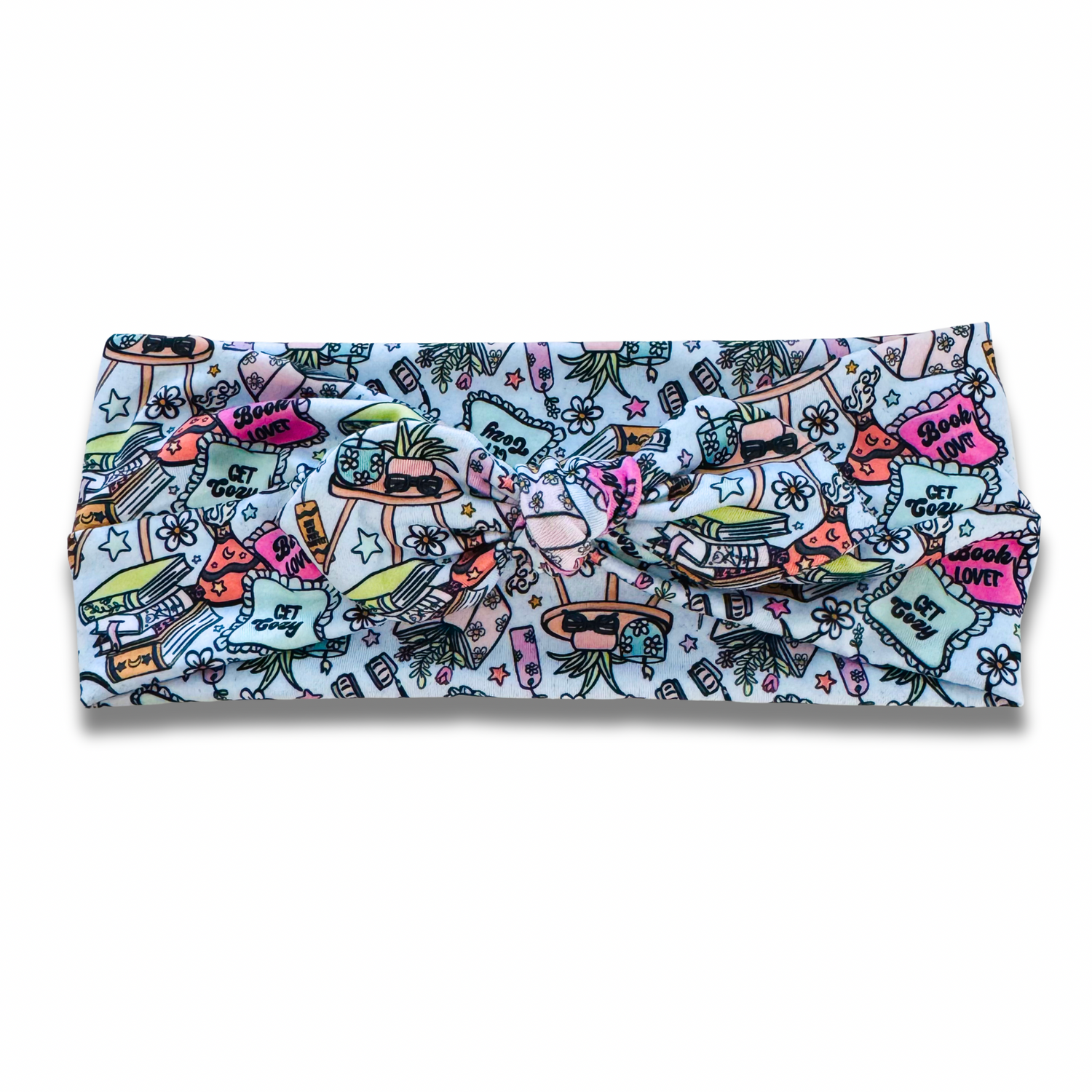 Cozy Book Lover Sweetheart Headband (or removable tie option) Sewing Sweethearts Sweetheart with Removable Tie