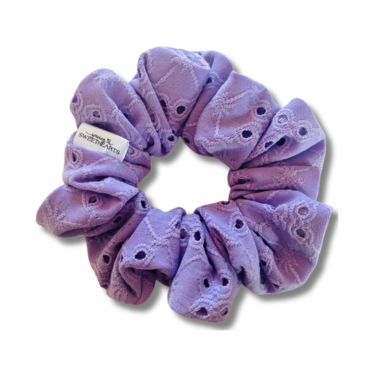 Lavender Eyelet Scrunchie  Sewing Sweethearts   