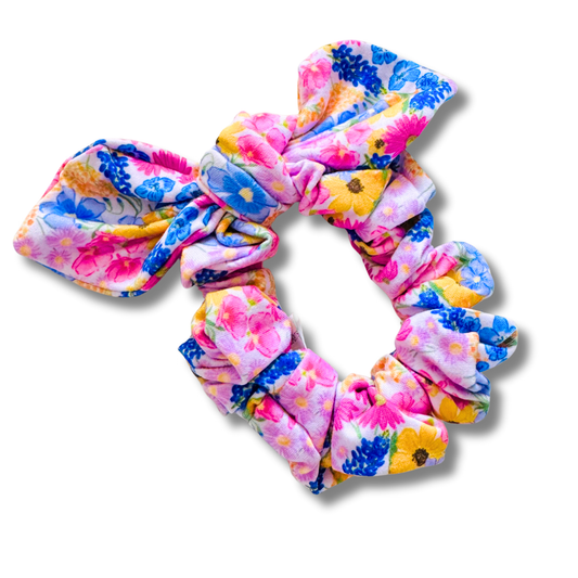 Vibrant Summer Bow Scrunchie Sewing Sweethearts