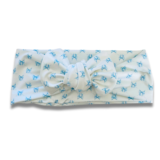 Blue Bows Sweetie Headband Sewing Sweethearts