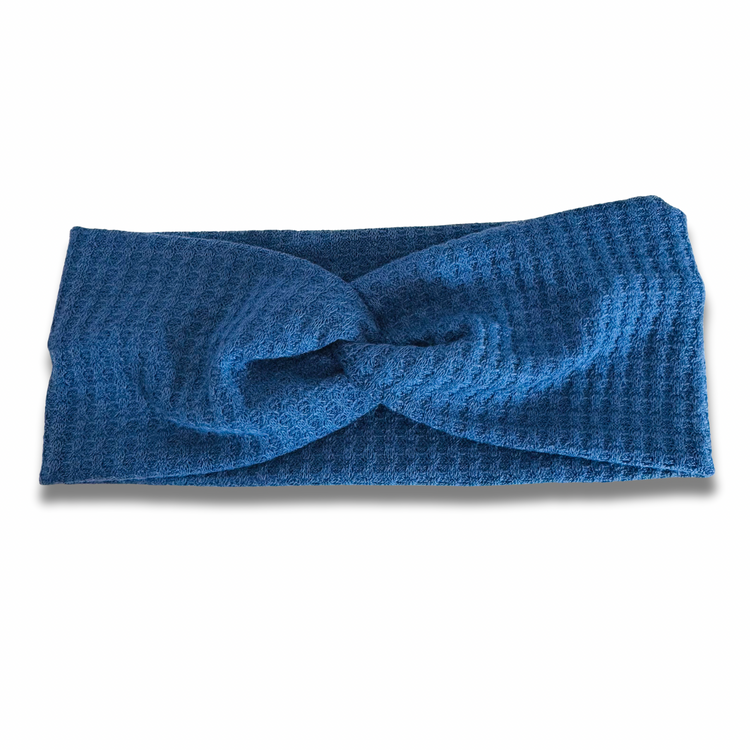Denim Blue Waffle Knit Sweetheart (or removable tie option) Sewing Sweethearts Sweetheart