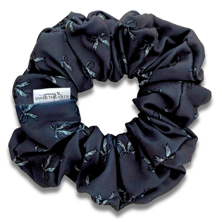Black Bows Scrunchie Sewing Sweethearts