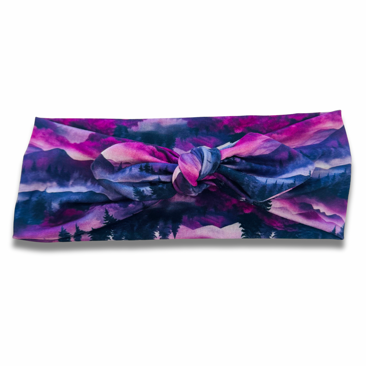 Purple Mountains Sweetheart Headband (or removable tie option) Sewing Sweethearts Sweetheart with Removable Tie