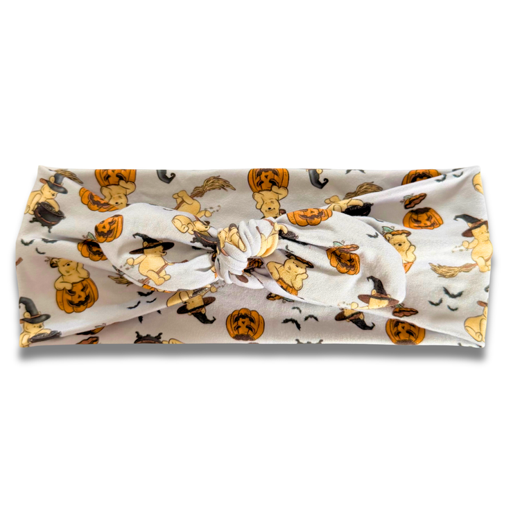 Spooky Honey Bear Sweetheart Headband (or removable tie option) Sewing Sweethearts Sweetheart with Removable Tie