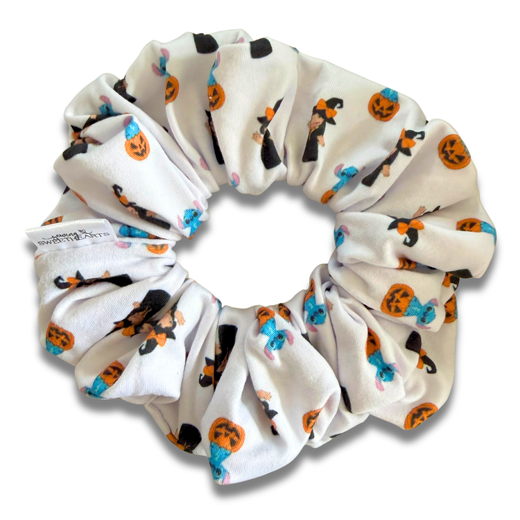 Blue Alien Halloween Scrunchie Sewing Sweethearts