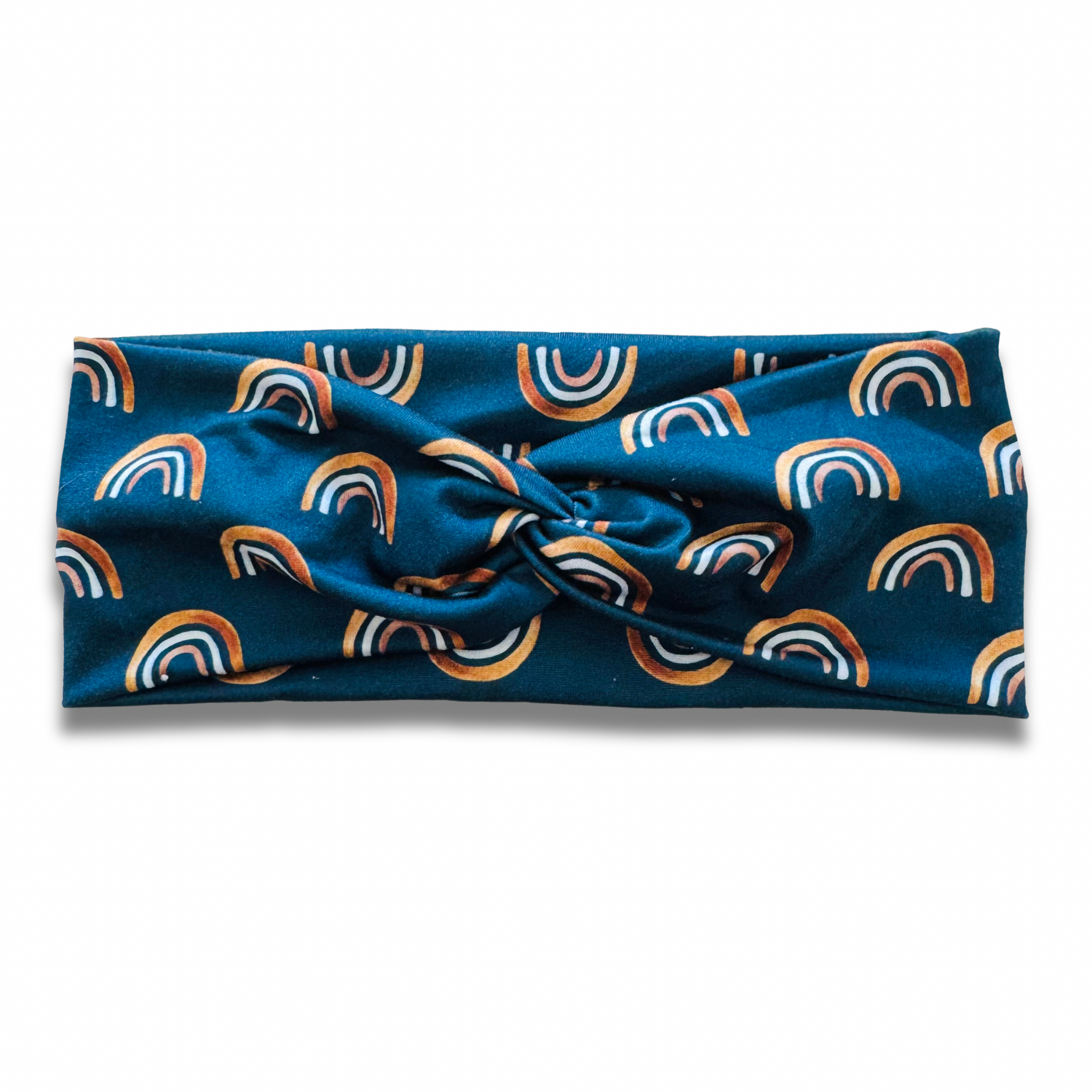 Navy Rainbows Sweetheart Headband (or removable tie option) Sewing Sweethearts Sweetheart