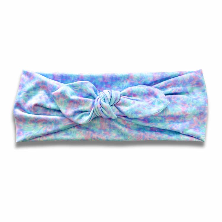Bright Pastels Tie Dye Sweetheart Headband (or removable tie option) Sewing Sweethearts Sweetheart with Removable Tie