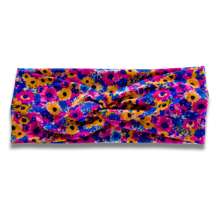Bright Blooms Sweetheart Headband (or removable tie option) Sewing Sweethearts Sweetheart