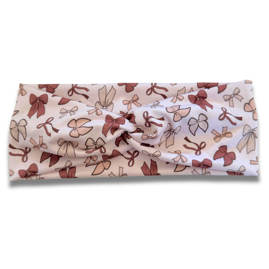 Autumn Bows Sweetheart Headband (or removable tie option) Sewing Sweethearts Sweetheart