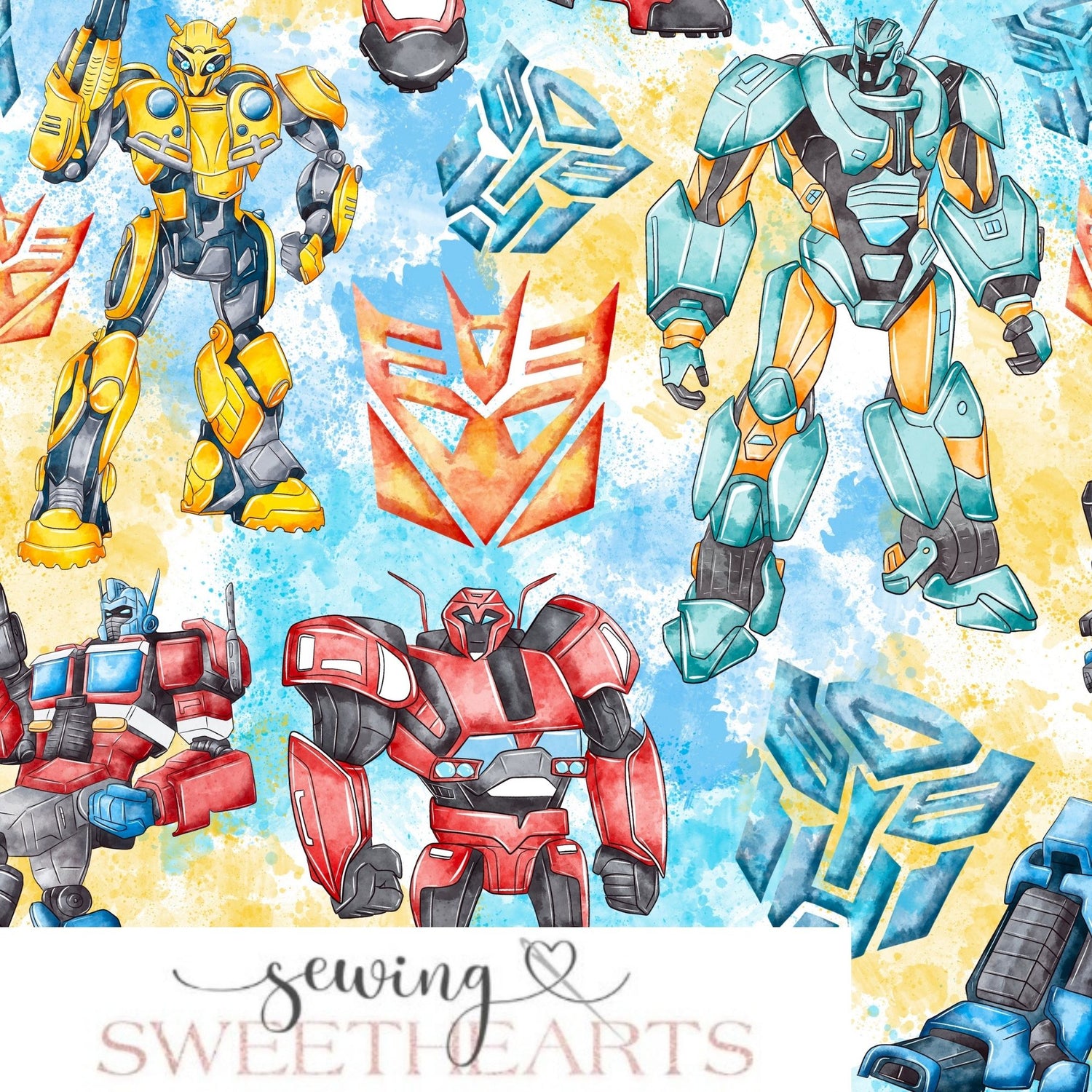 Robots Minky Blanket PREORDER (~4 weeks before shipping) Sewing Sweethearts