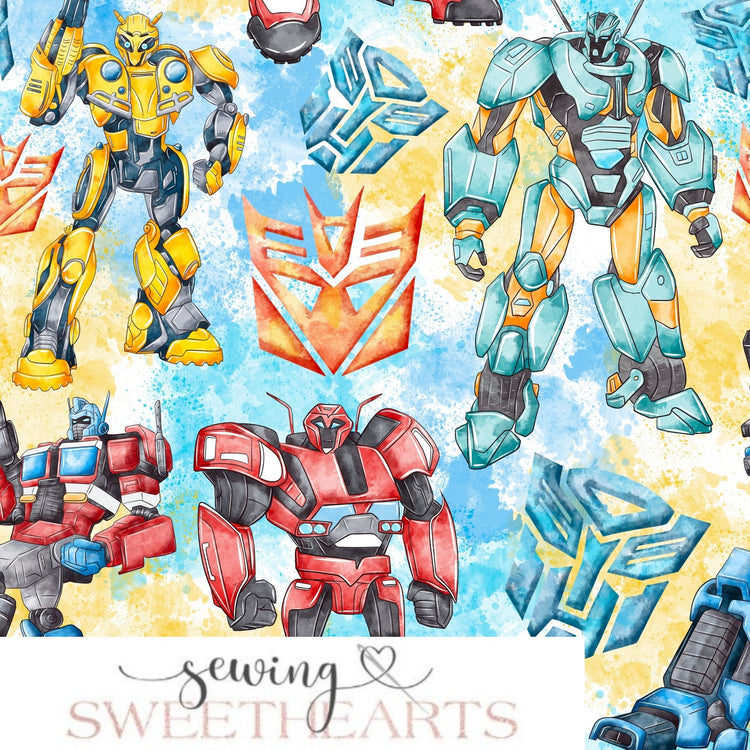 Robots Minky Blanket PREORDER (~4 weeks before shipping) Sewing Sweethearts
