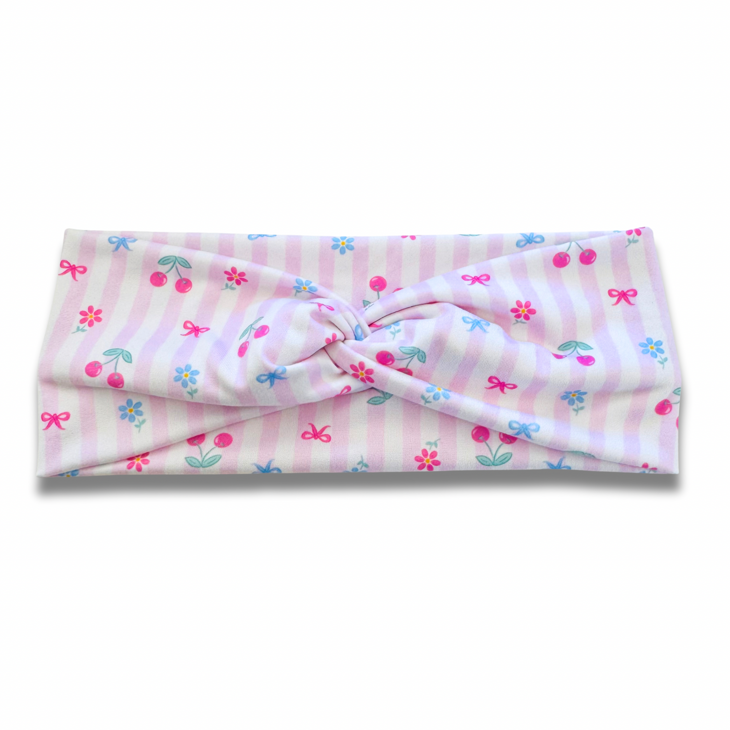 Cherry Picnic Sweetheart Headband (or removable tie option) Sewing Sweethearts Sweetheart