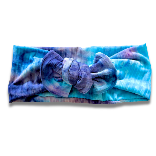 Violet Blue Tie Dye Ribbed Sweetie Headband Sewing Sweethearts
