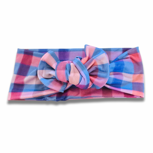 Fall Picnic Plaid Sweetie Headband Sewing Sweethearts