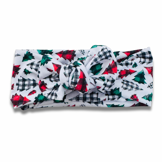Buffalo Plaid Trees Sweetie Headband Sewing Sweethearts