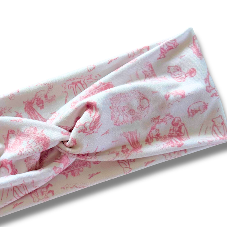 100 Acre Pink Sweetheart Headband (or removable tie option) Sewing Sweethearts