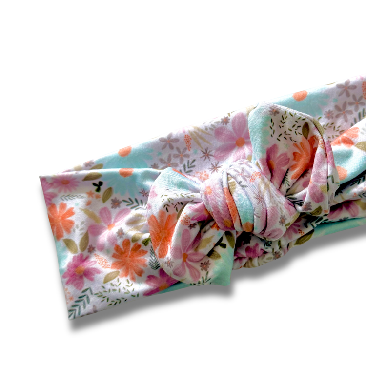 Coral Sky Blossoms Sweetie Headband Sewing Sweethearts