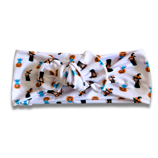 Blue Alien Halloween Sweetie Headband Sewing Sweethearts