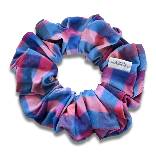 Fall Picnic Plaid Scrunchie Sewing Sweethearts