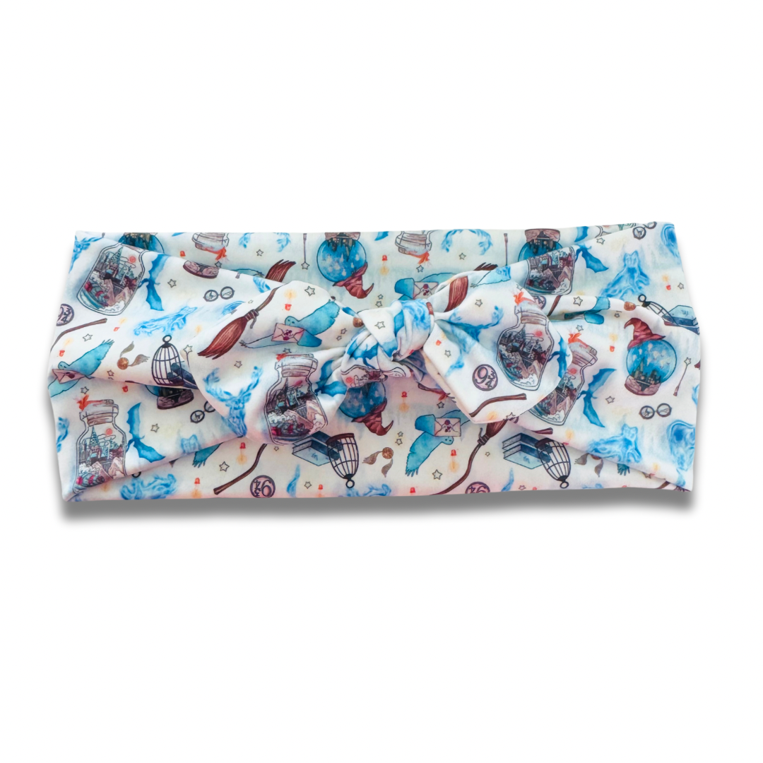 Blue Wizard Sweetheart Headband (or removable tie option) Sewing Sweethearts Sweetheart with Removable Tie