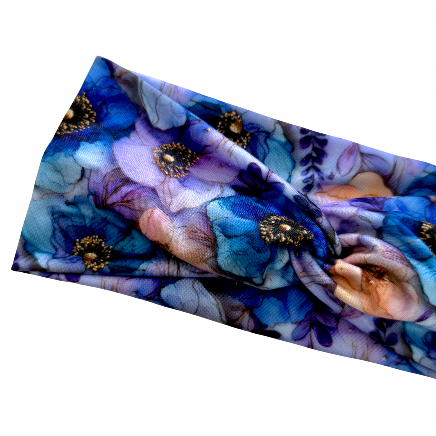 Indigo Petal Garden Sweetheart Headband (or removable tie option) Sewing Sweethearts
