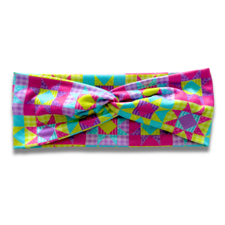 Neon Patchwork Sweetheart Headband Sewing Sweethearts