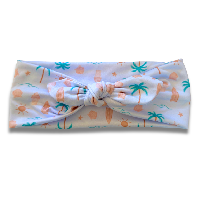 At The Beach Sweetheart Headband (or removable tie option) Sewing Sweethearts Sweetheart with Removable Tie