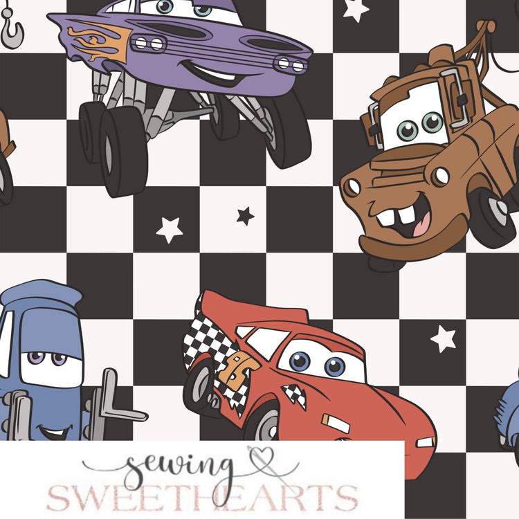Fast Cars 2 Minky Blanket PREORDER (~4 weeks before shipping) Sewing Sweethearts